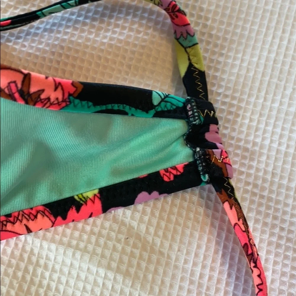 Shade & Shore biquíni top Halter size 34 C Floral